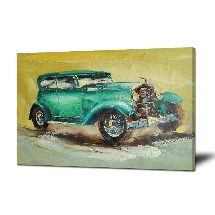 Vintage Home Decoration Art Famous Car Abstract Painting for Kids Room