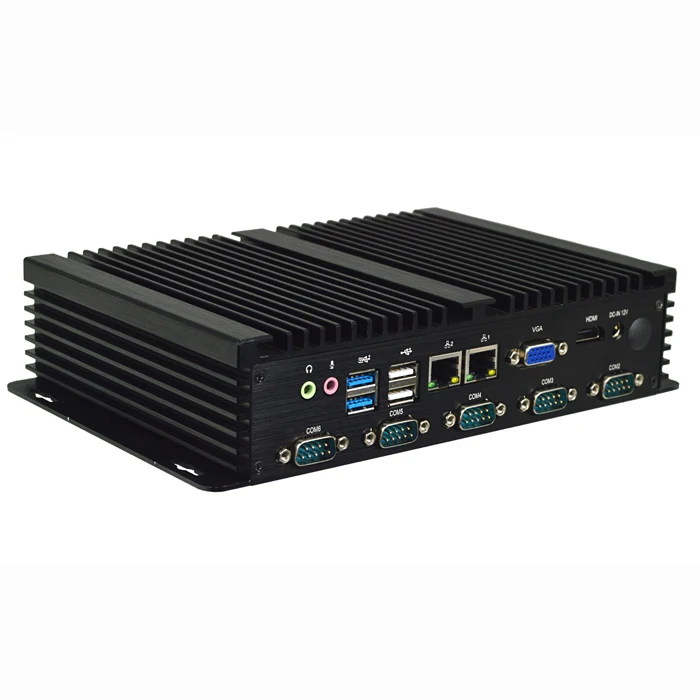 Embedded Fanless Mini PC x86 CPU J1900 Quad Core 3G/4G wifi industrial computer