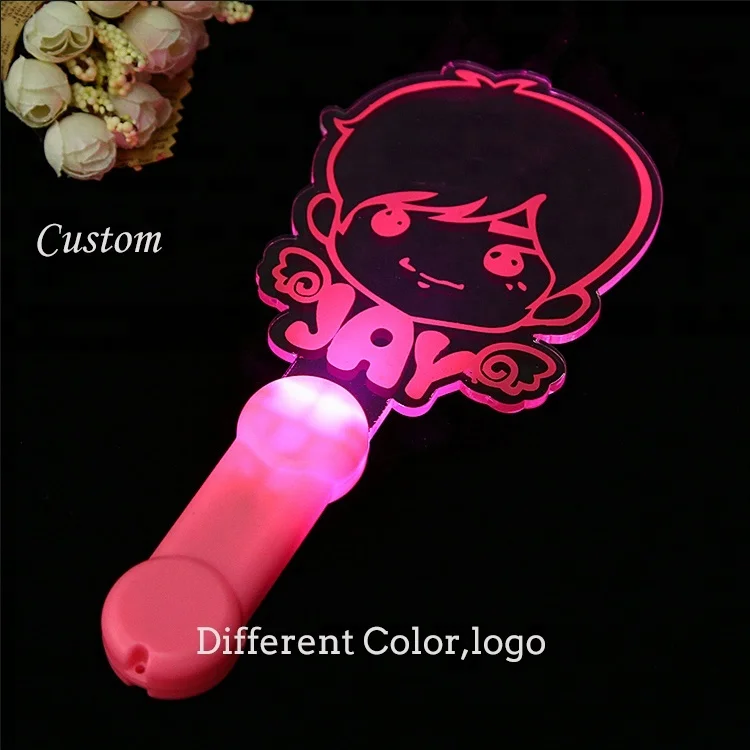 Party And Concert Favour LED lighting Acrylic Rainbow Stick, Singer Name printed LED Cheering Promotional Glowing Stick