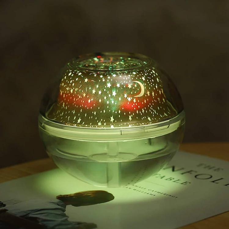 Wholesale Aromatherapy Diffuser Crystal Night Light Projection Ultrasonic Essential Oil Aroma Humidifier