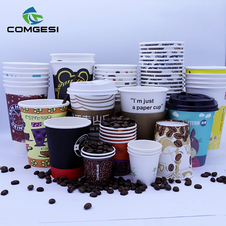 
China Top Sale 12oz 16oz 20oz Disposable Coffee Paper Cup Flexo Printed Hot Cold Drink Paper Cup Manufacturer 