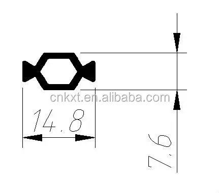 HK 14.8 hollow thermal barrier strip for aluminium window profiles -- KAXITE Series