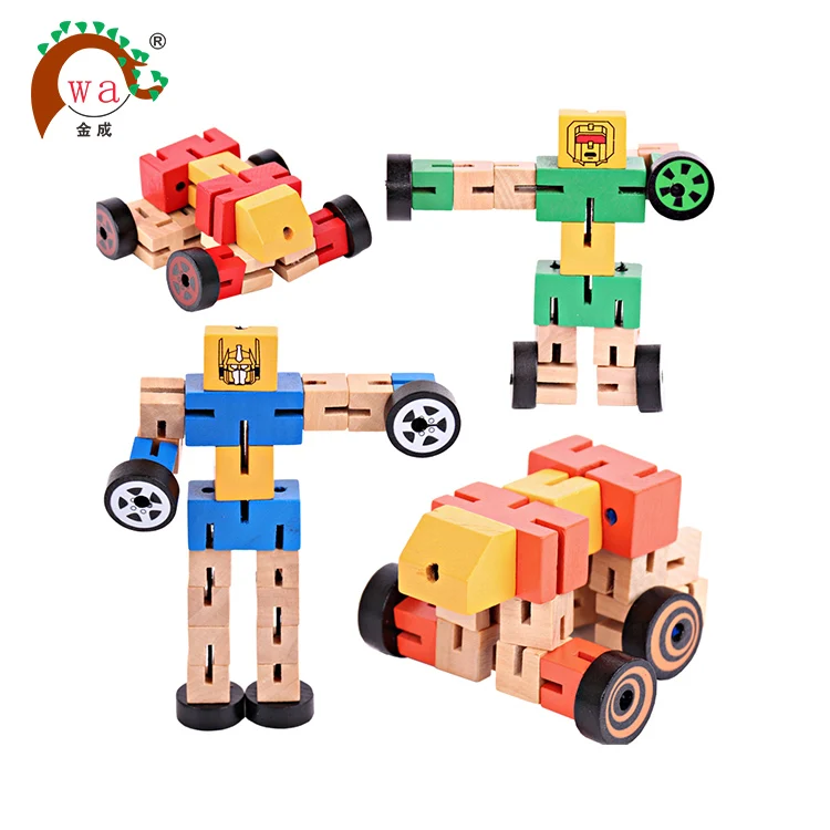 wood cube robot toys and more mobile multifunction phone shelves wood robot toy