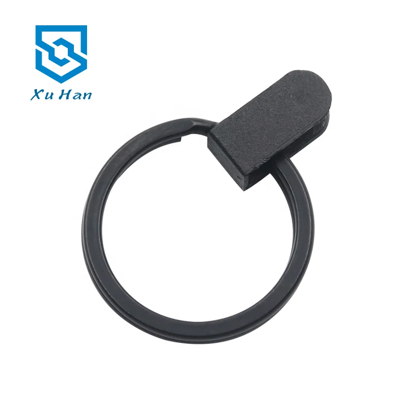 
Factory direct sale, with black plastic holder key ring, PVC clip button key ring 