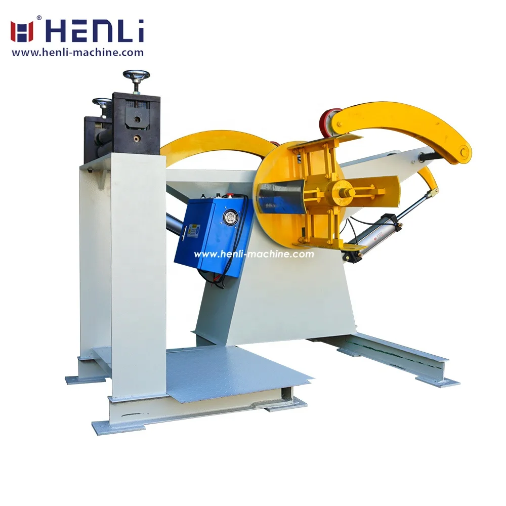 
HENLI Machinery Automatic Metal Coil Recoiler Steel Sheet Winder Machine with Tension Function 