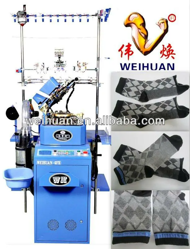 
WH-6F-A3 full-automatic circular copy double cylinder socks hosiery machine(3.5 inch) 