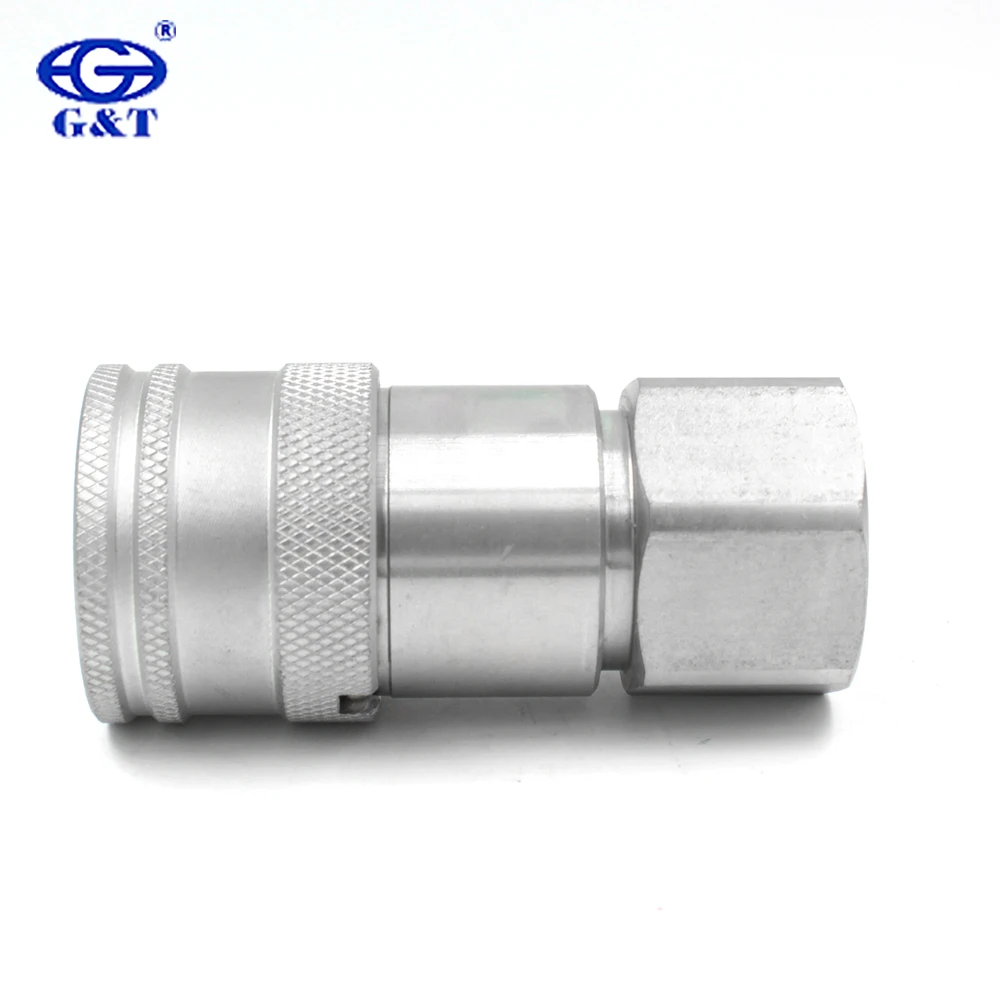 GT-FF 1 дюйм BSPP углеродистой стали безопасной Блокирующей муфты, дизайн с плоской поверхностью ISO 16028 гидравлический быстроразъемный муфта