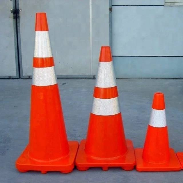 Manufacturer 70 cm 90cm Flexible PVC Safety Traffic Cone Road Cone