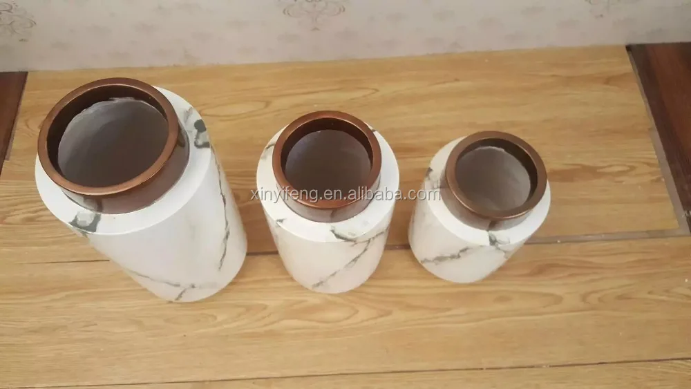 FRP Cylindrical Table Top Vase Cooncise Resin Decoration Flower Receptacle Ornament