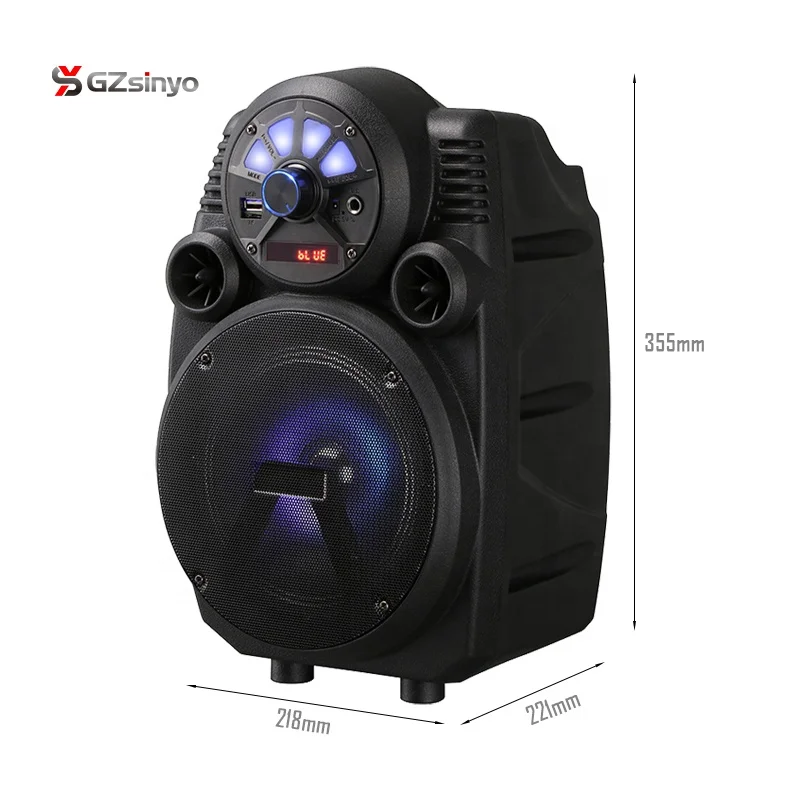 6  Inch Digitize Portable Powerful Rechargeable Trolley Speaker With Subwoofer