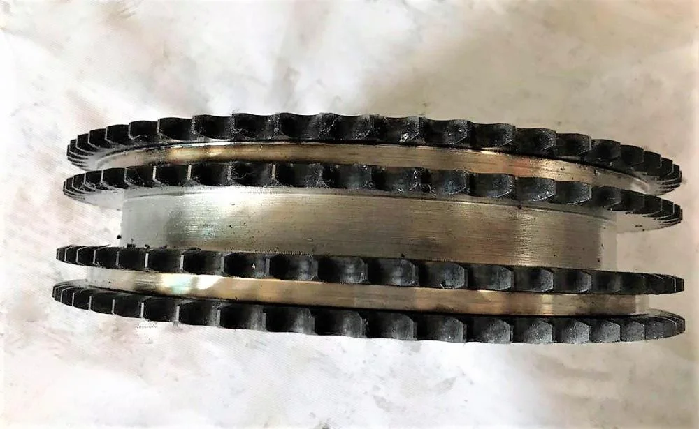 Shaoxing supplier row duplex 60 teeth hardened excavator chain sprocket wheel