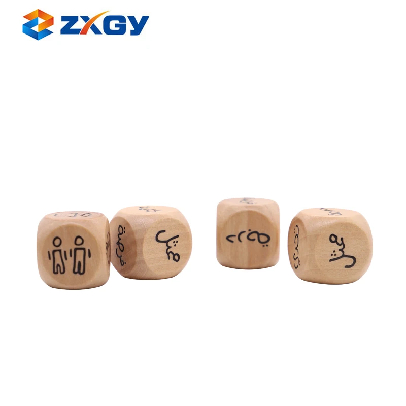 Factory Sale Custom Logo Wooden Craft Dice For Game
