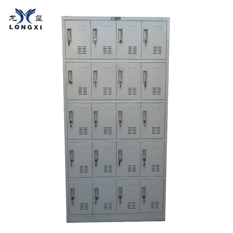 High quality gym metal 20door locker ,custom storage clothing wardrobe locker, steel office and school locker cabinet