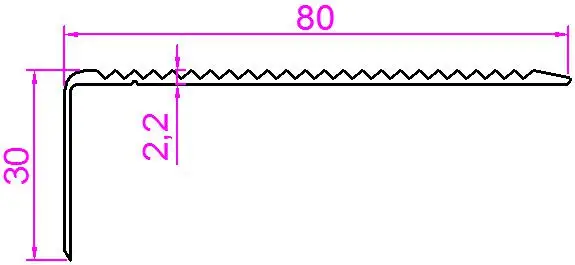 Anti slip Aluminum Stair Nosing