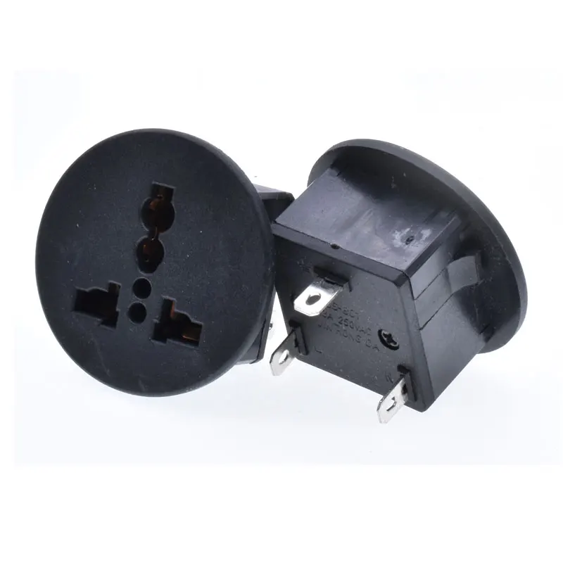 AC multifunction socket Universal EU US AUS UK power socket 13A250V Round type Module 3pin universal Cabinet socket