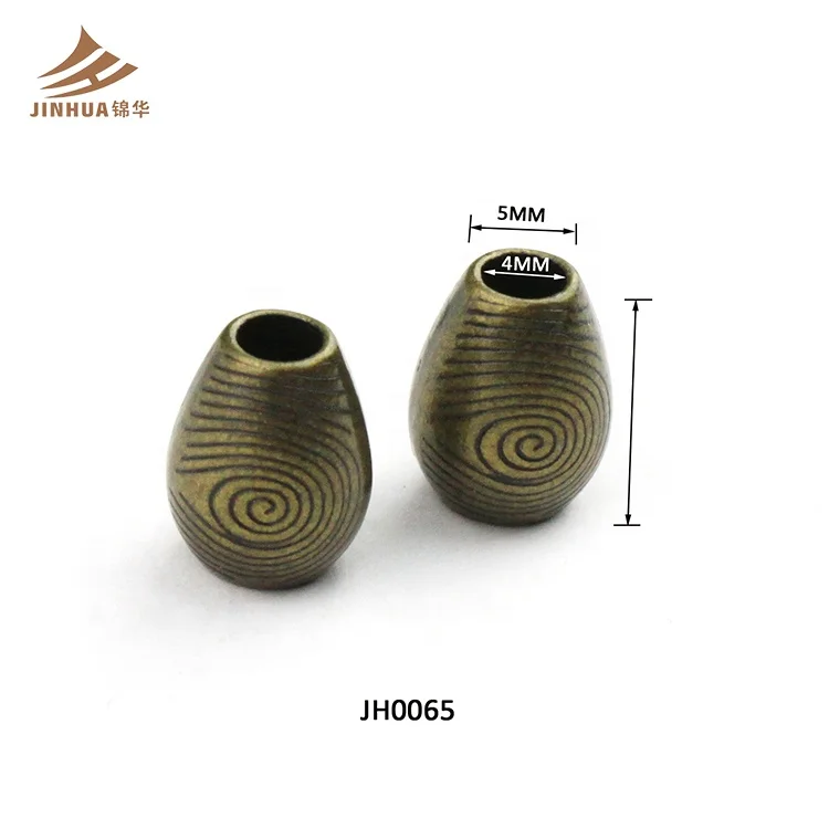 Оптовая продажа, модные бронзовые бусины с отпечатком пальца для одежды и ремня