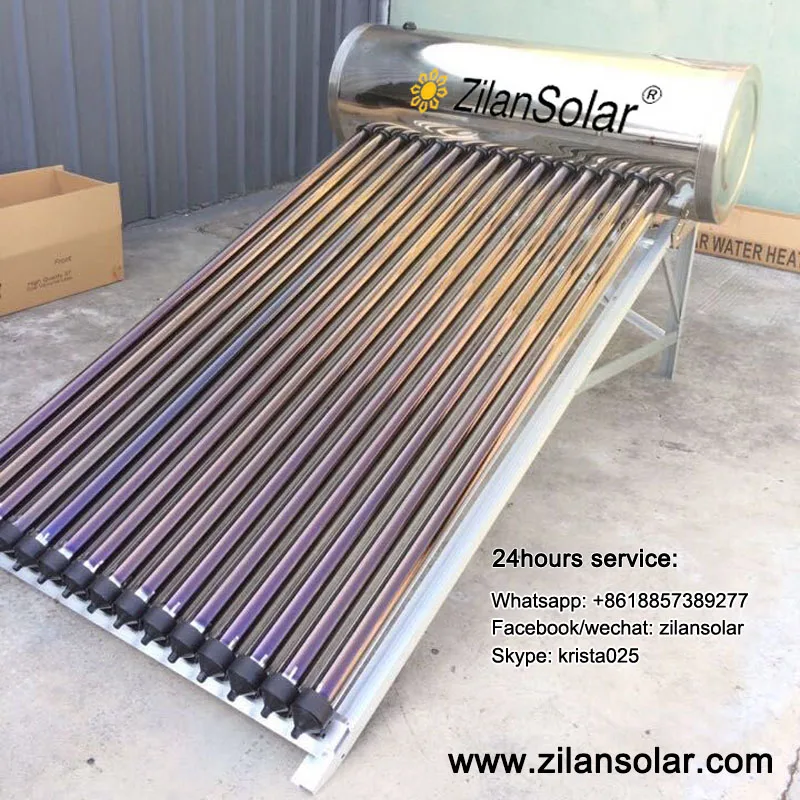 Inox pressurized solar heater water