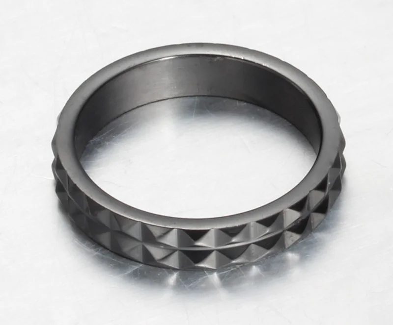 
Wholesale unique design black gear stainless steel ring designed for men 