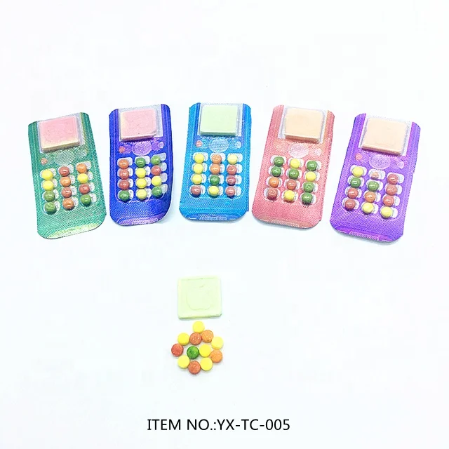 mobile phone shape toy candy fruity flavor round and square pressed tablet hard candy