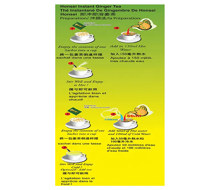 Wholesale Instant Honey Ginger Tea with Lemon Herbal Tea