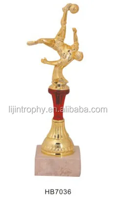 Golden Male Soccer Trophies Wholesale - Plastic Award Recognition for Soccer Players, Coaches