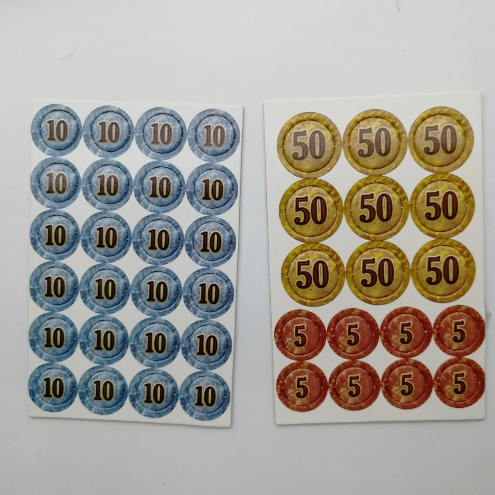 Board Chits Custom Paper Tokens Card Board Chits Die Cut Circle Of Game