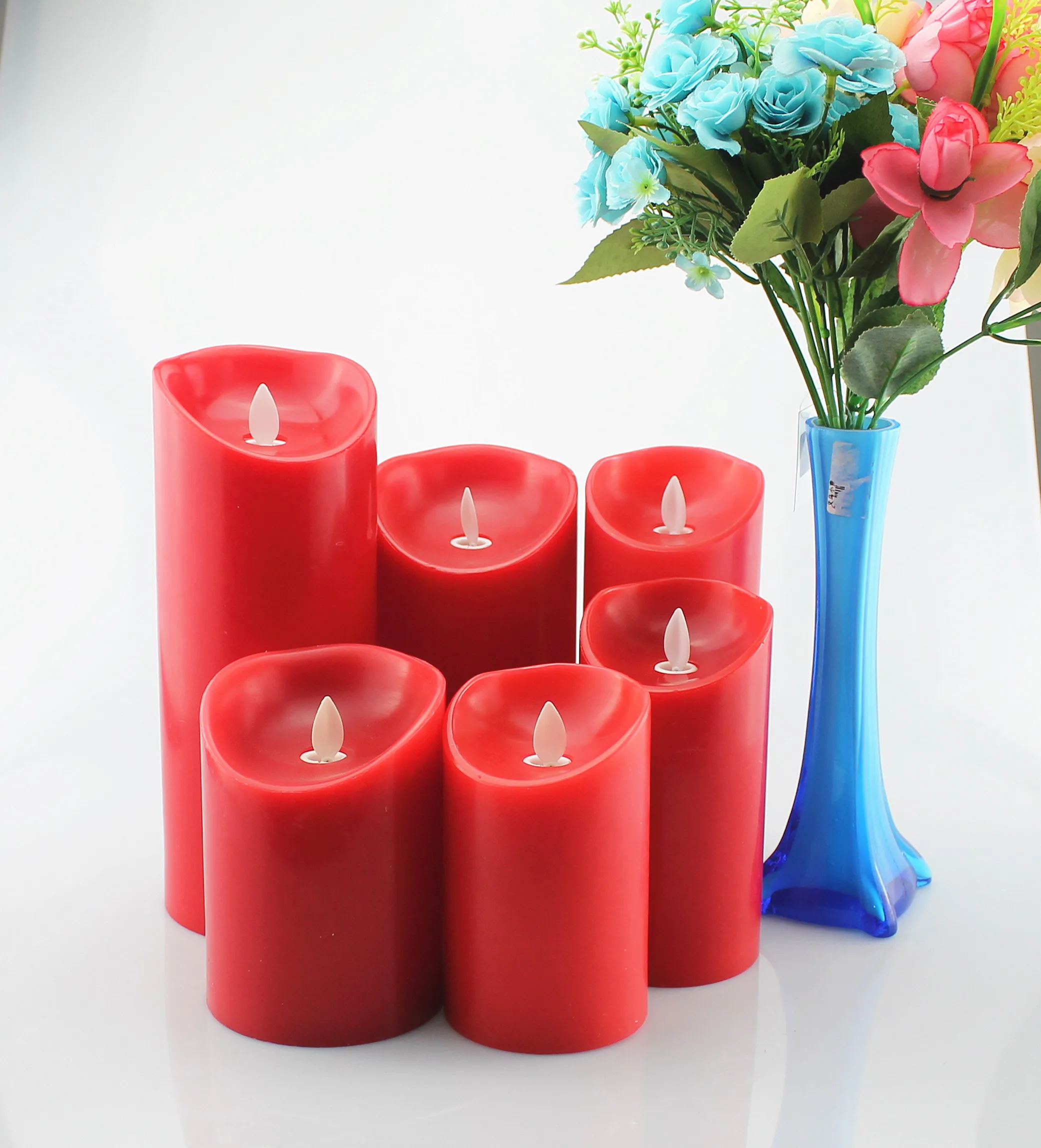 led  dancing cylindrical  flameless  candle For home decorations, birthday parties
