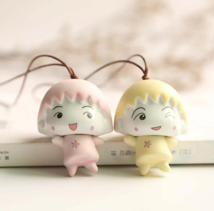
2017 decorative crafts cartoon character shape ceramic wind chimes 