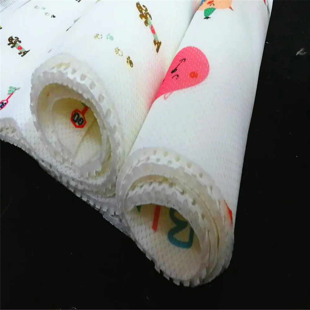 0.5-1cm printed 3d air sandwich mesh fabric  100%polyester custom Bedding fabric for mat  mattress