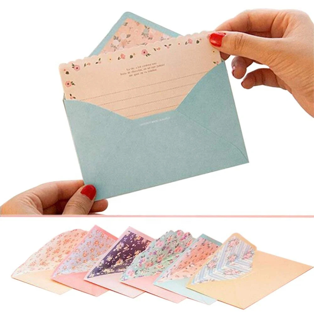 Custom Special Design Writing Stationery Paper With 16 Envelope 3.45 x5.4 Inch and 1 Seal