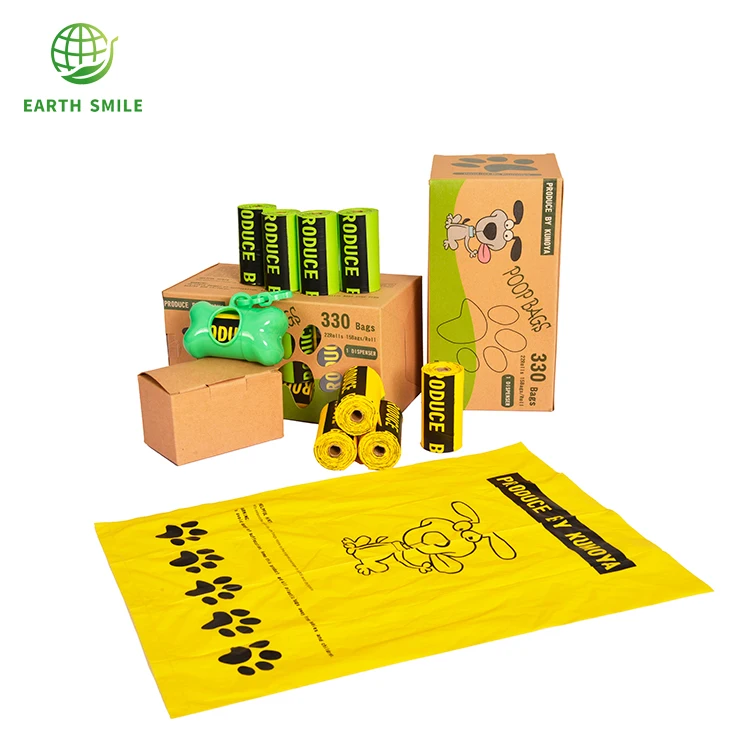 AS-4736 ASTM D6400 EN13432 биоразлагаемый мешок для отходов собак и копов для домашних животных с индивидуальной печатью