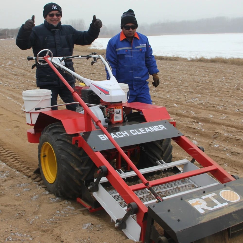 Walk behind beach cleaner machine