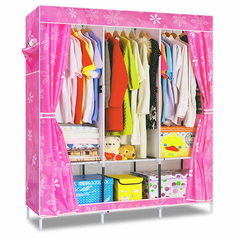 Foldable simple wardrobe Metal wardrobe closet cabinet
