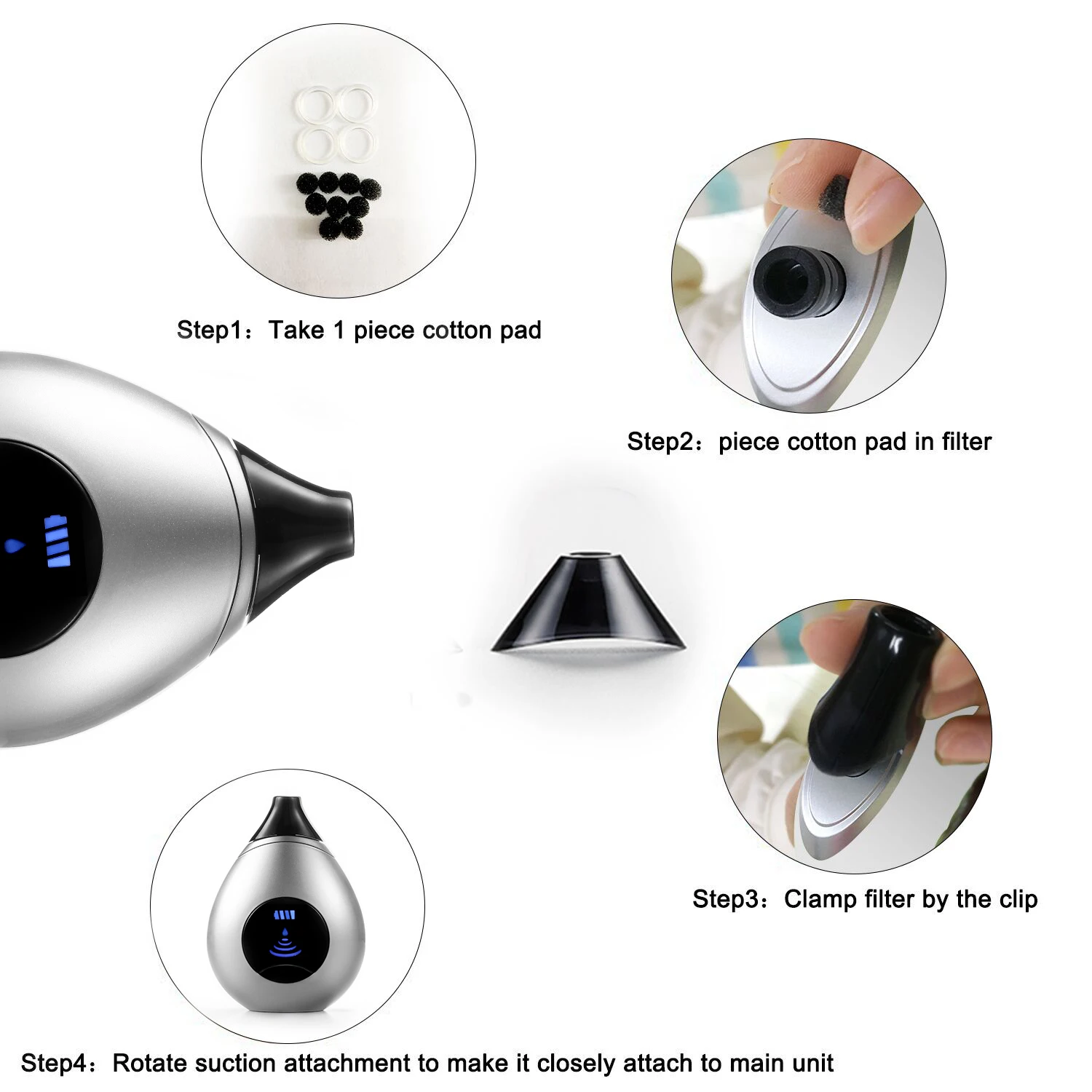 2021 blackhead vacuum cleaner, blackhead extractor, electric blackheads remover