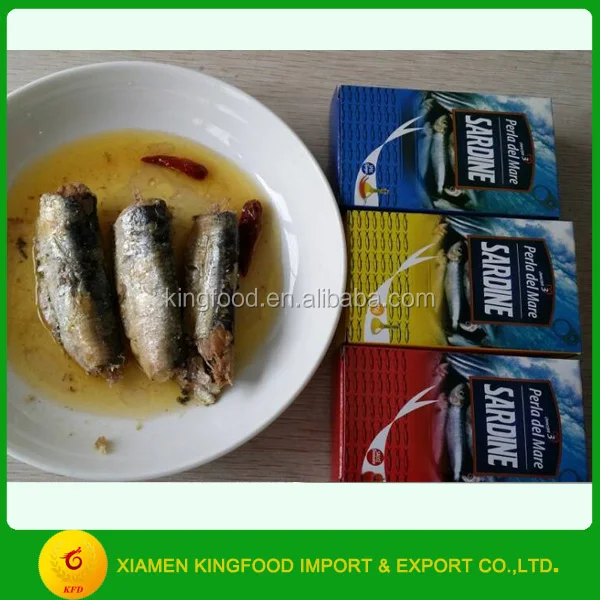  Консервированные сардины с картонными коробками в растительном масле