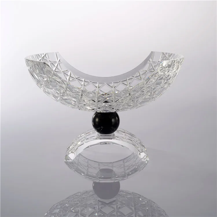 Wholesale High Quality clear Crystal Fruit Salad Bowls for home decoration