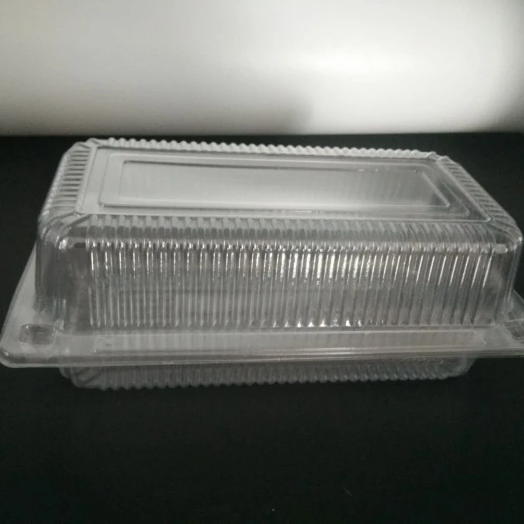 
high quality rectangular transparent cake plastic box for food container 