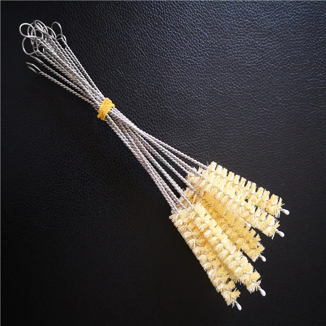 Eco-friendly sisal hemp cleaning tube brush for bamboo drinking straws