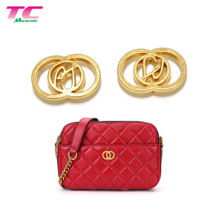 Flexible MOQ Cut Out 3D Metal Letters Logo Plate Metal Embossed Logo For HandBag Purse Wallet