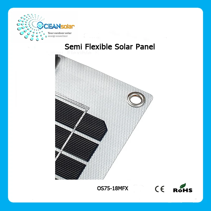 
Guangzhou Oceansolar Flexible mono solar panel 75w 
