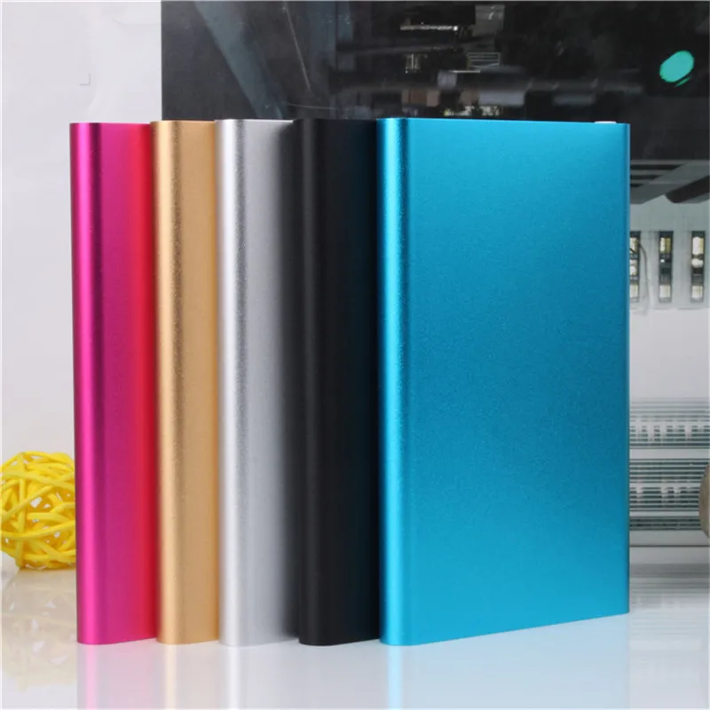 Metal Ultra Thin Power Bank 5000mAh External Battery Portable Charger for iPhone 7 7 Plus 6 6S Plus 5S 5 5C 4S 4 and Others