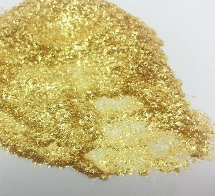 Cosmetic Grade Gold Luster Series Mica pigment flakes for eyeshadow makeup