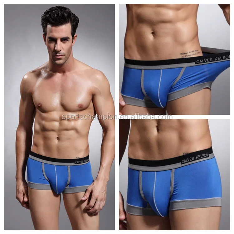 Custom 95% Cotton & 5% Elastan Boxer Mens Underwear Your Brand Open Flap Boxer Shorts