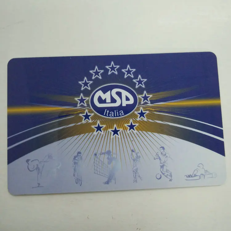 Small cheap silver foil embossed business supermarket club membership card