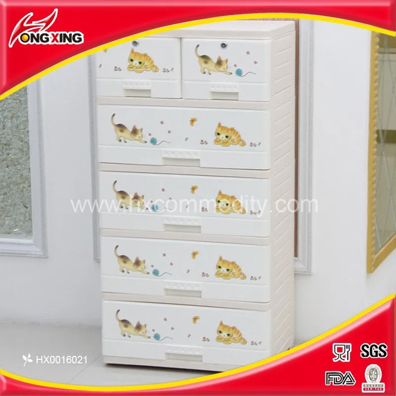 4 слоя пластиковый шкаф для хранения с замки и колеса