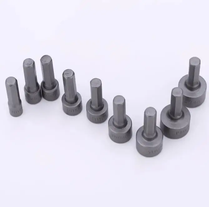 9pcs/set 5mm-13mm Hex Socket Sleeve Nozzles Nut Driver Set Drill Bit Adapter