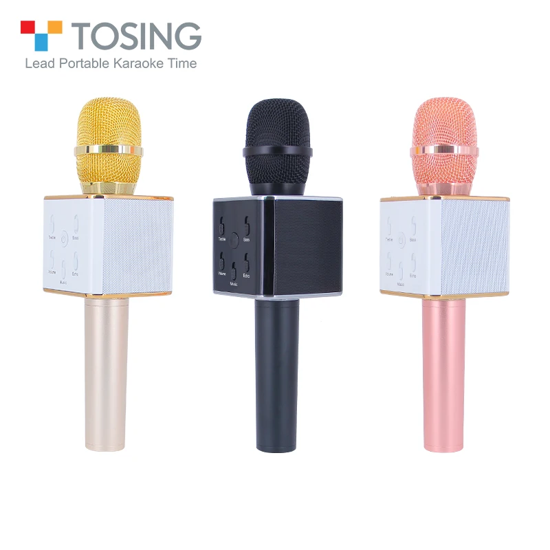 2018 sing high quality portable karaoke microphone Q7 microphone with CE, FCC ROHS