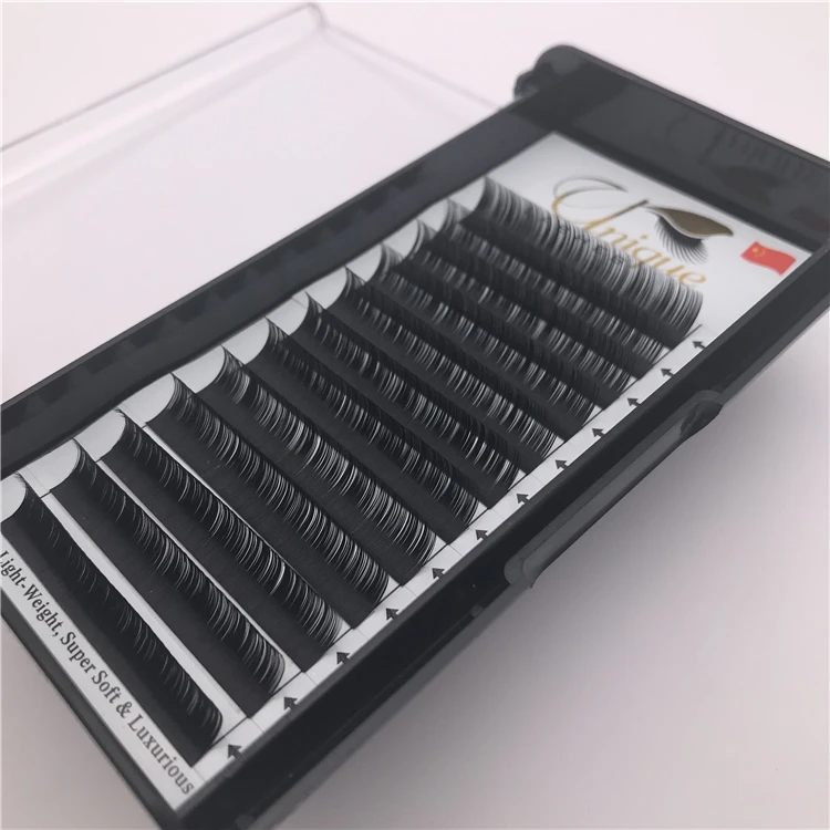 Made in vietnam products mixed size 8-15 J B C D matt / glossy individual lashes custom eyelash box private label lash extension