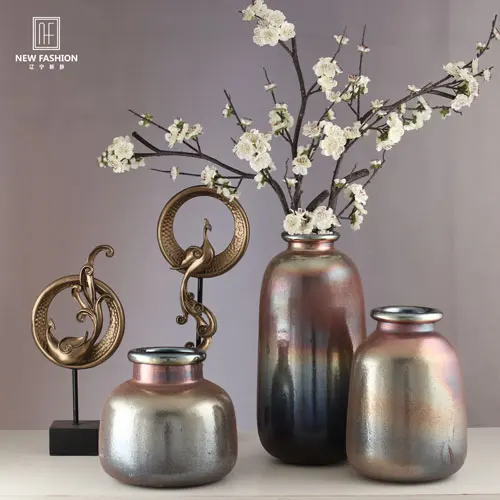 Mercury средней объемной дешеввых серебряных арт стеклянный цилиндр вазы оптом по доступной цене для гостиной