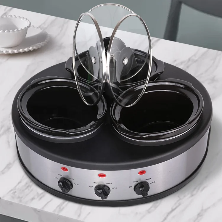Заводская поставка 2.4qt Smart Pot Multi буфетный сервер для отелей керамическая Тройная